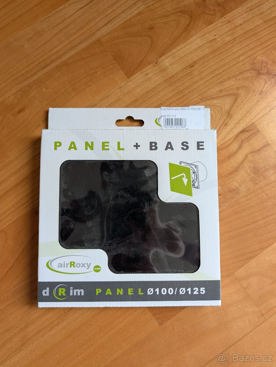 skleněný panel pro ventiláror 100/125 mm (2ks bílá a černá) - 2