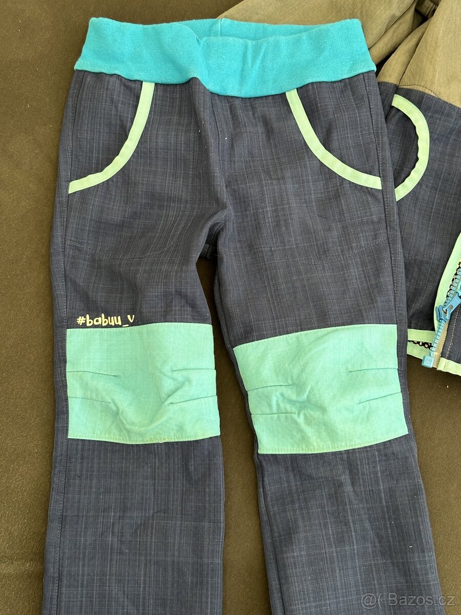 Sotshellová bunda + kalhoty 90/92 rozměry v textu - 2