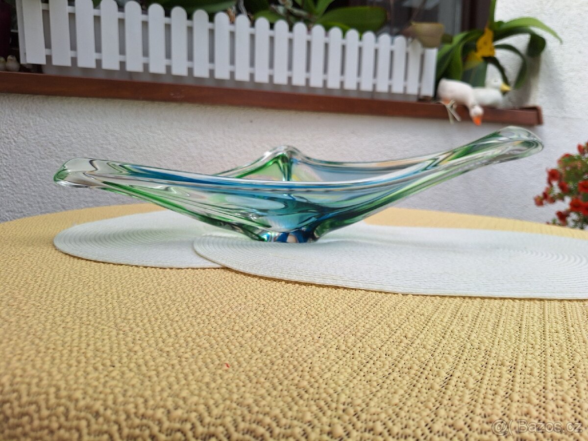 VELKÁ SKLENĚNÁ MÍSA MAX VERBOEKET 50.-60.léta 20.stol - 2