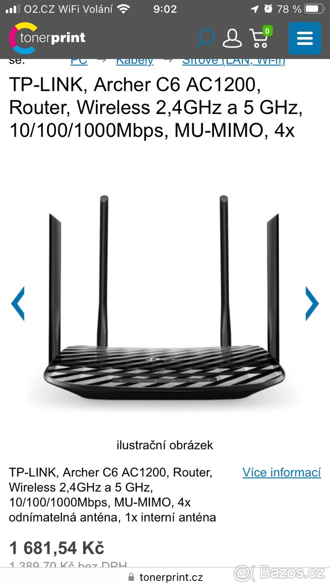 Tp- link AC 1290 Wi-Fi Router 2,4 GHz - 2