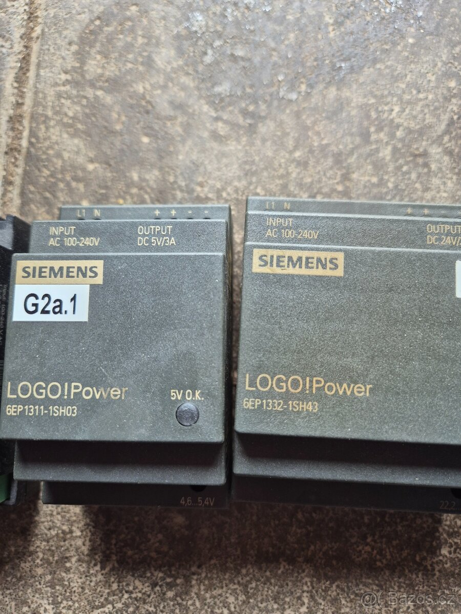 Napájecí zdroje – Siemens LOGOPower, Mean Well, Murr – 5V / - 2