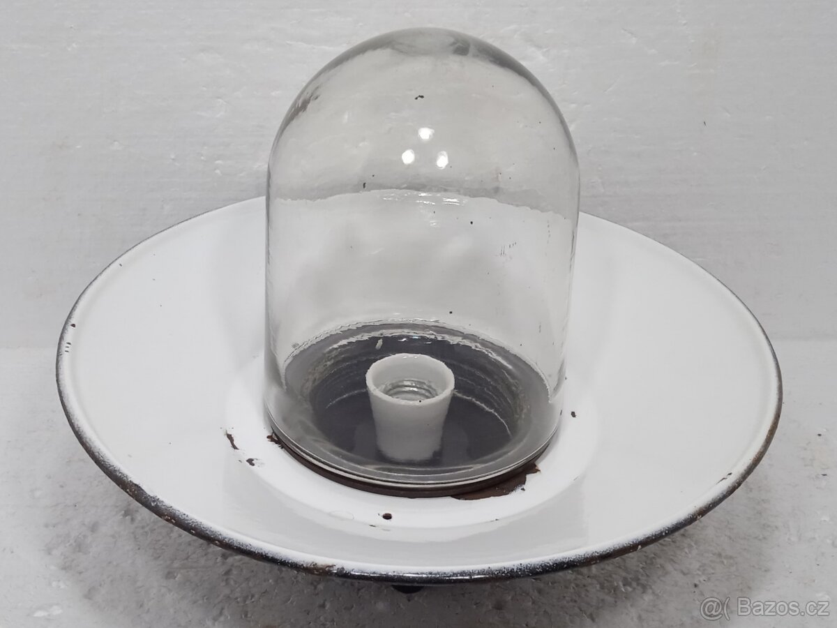 Smaltované nástěnné / stropní retro světlo - Industrial - 2