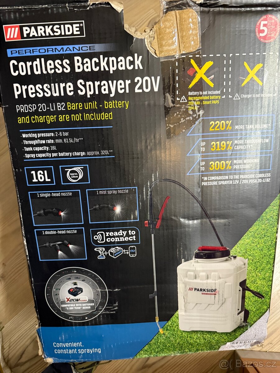 Parkside aku postřikovač - 2