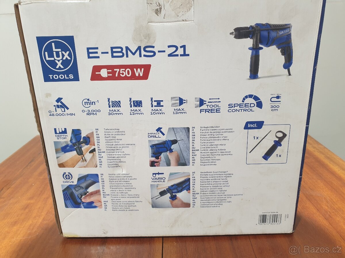 LUX-TOOLS Příklepová vrtačka E-BMS-21 Příklepová vrtačka LU - 2