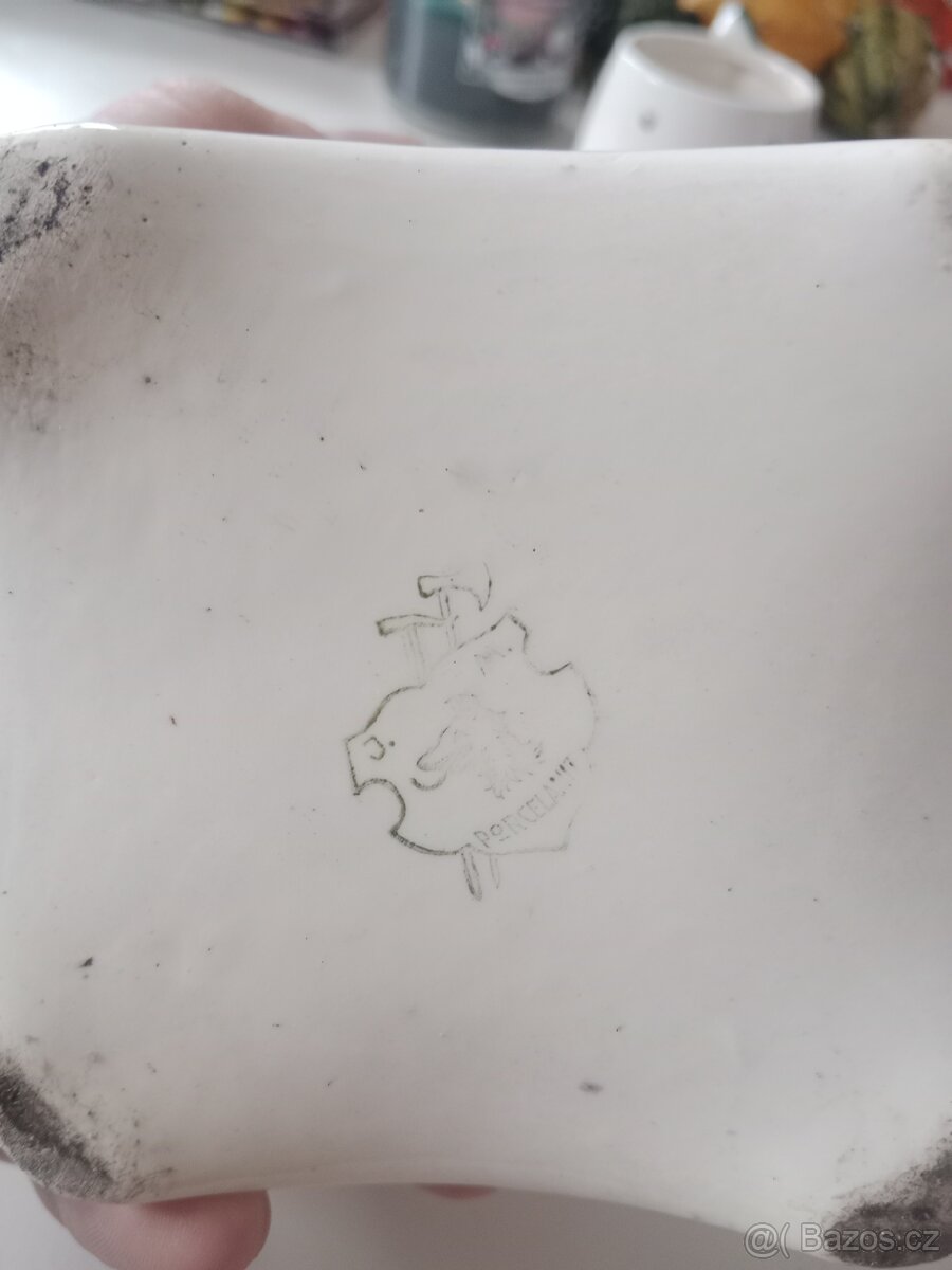 Starobylá porcelánová dóza „KÁVA“, EPIAG, 30.–50. léta - 2