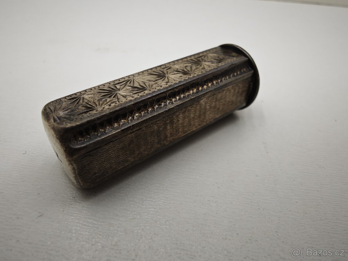 Starý Stříbrný obal na rtěnku. 26g - 2