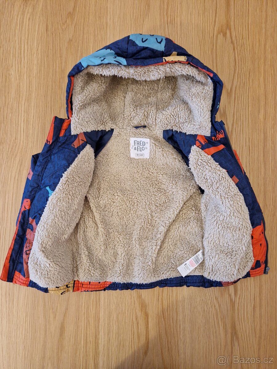 Zimní bunda s dinosaury, vel 92 - 2