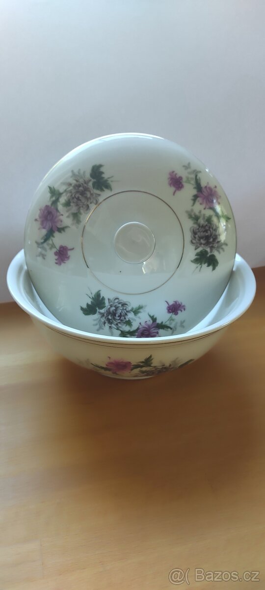 Retro porcelánová mísa s pokličkou - 2