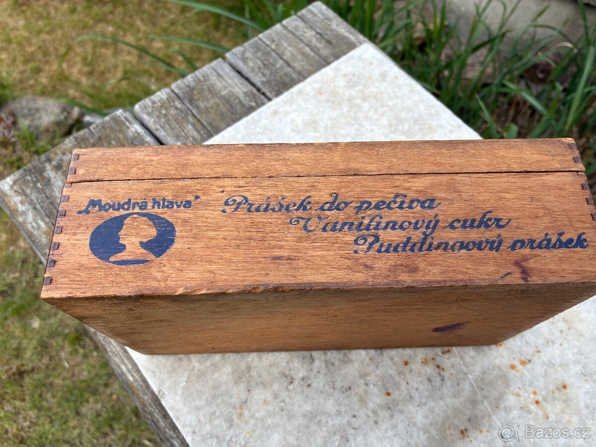 Stará dřevěná krabička Oetker - 2