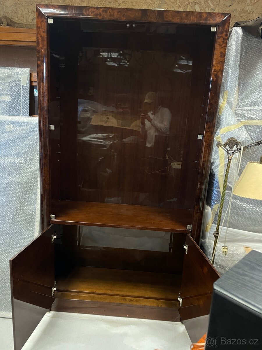 Art Deco vitrína/knihovna - 2