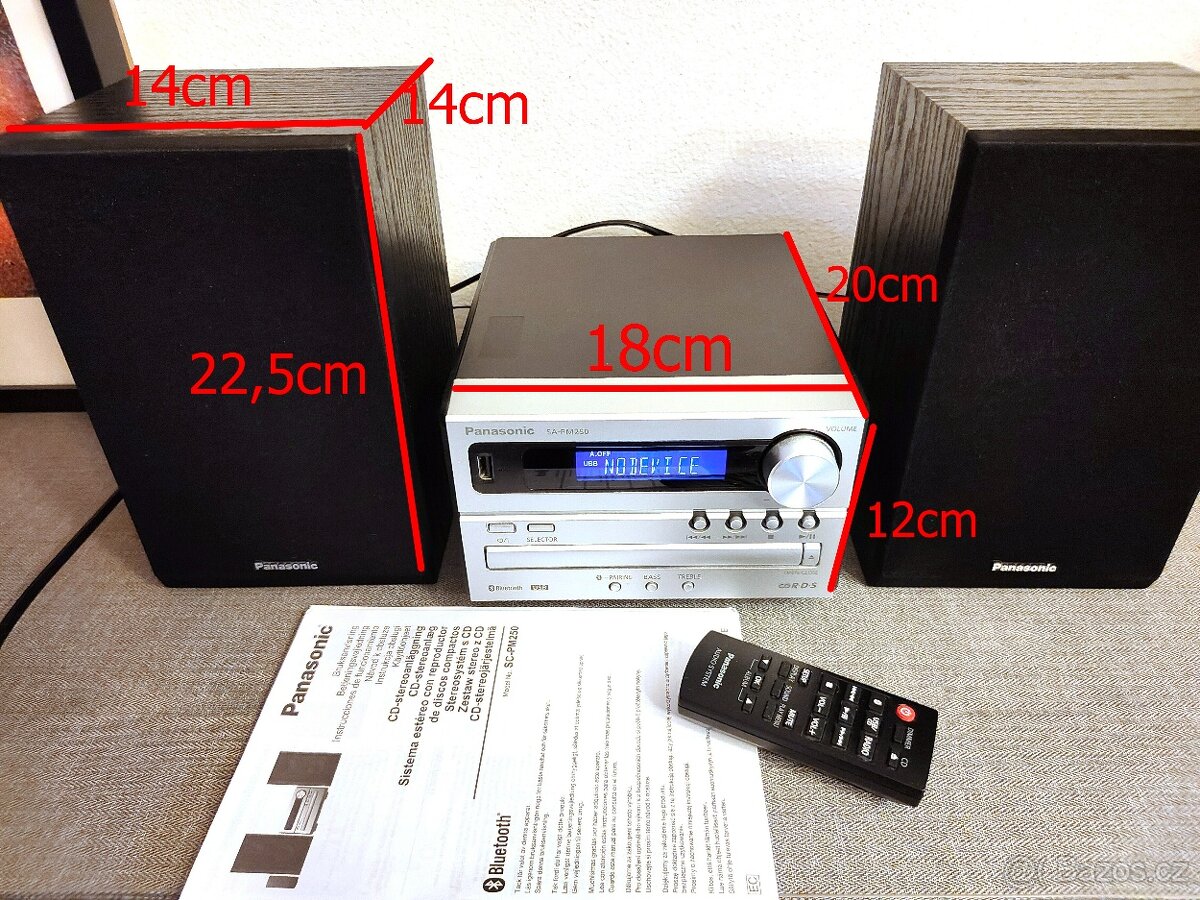 Microsystém Panasonic SC-PM250 repro 20W-JAKO NOVÝ - 2