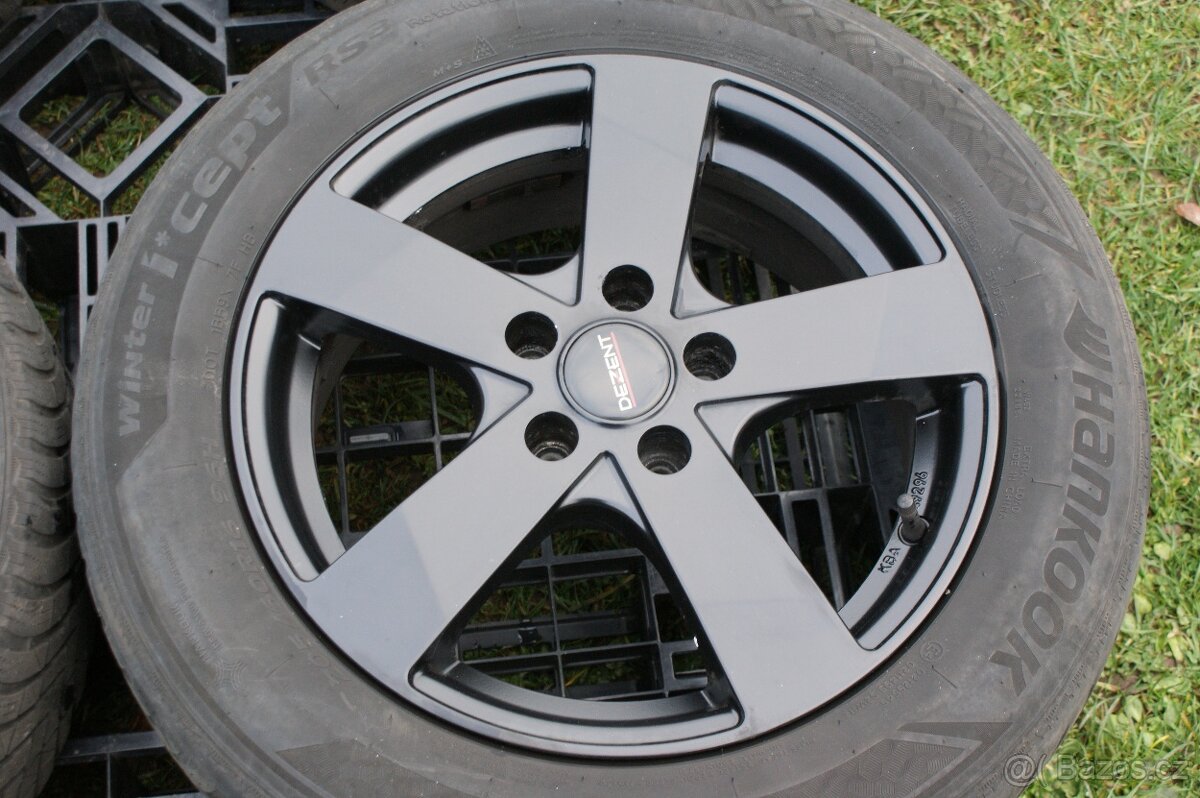 4ks alu cerna Dezent na vozy Peugeot Citroen Ford Volvo R16 - 2