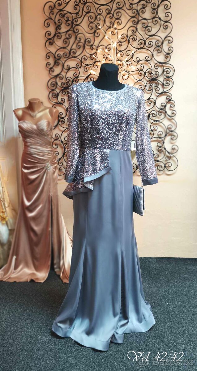 LUXUSNÍ PLESOVÉ ŠATY VEL.42/44 - 2