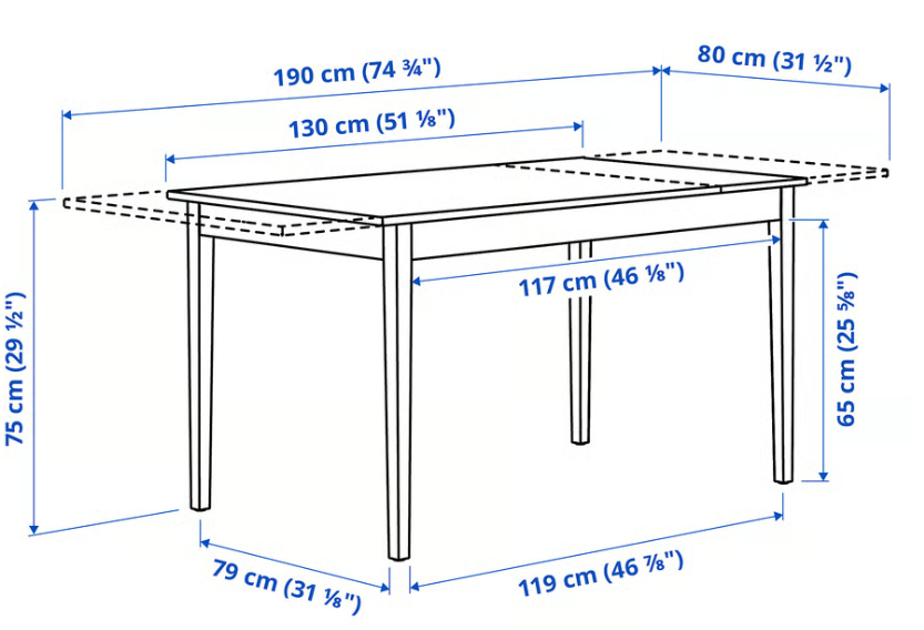 stůl bíly rozkládací IKEA - 2