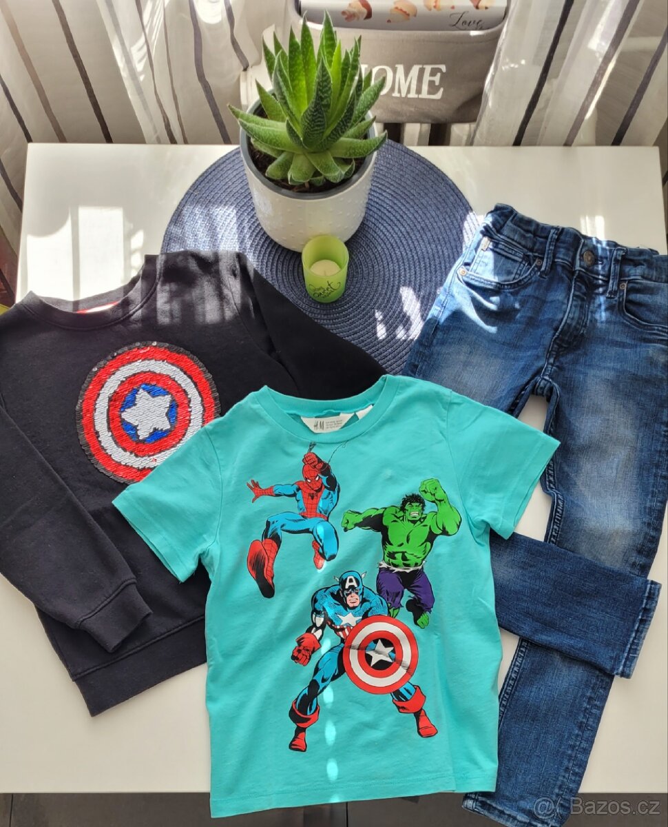 H&M Avengers komplet vel.110-116 - 2