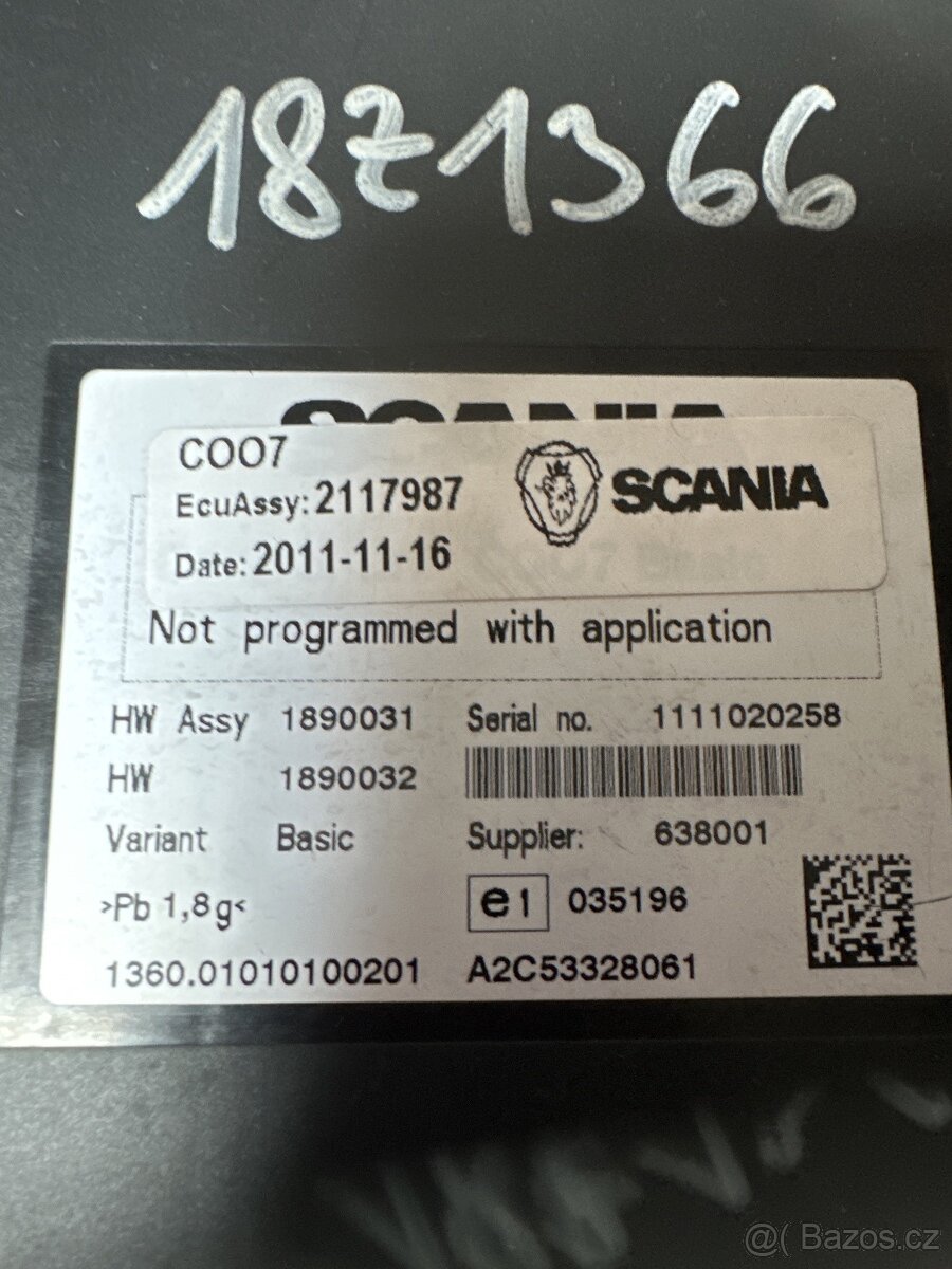 prodám jednotku SCANIA COO7 - 2