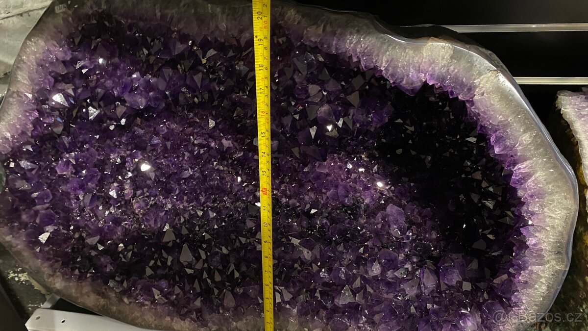 Obří oválná ametystová geoda – cca 82 × 40 cm – luxusní kus - 2