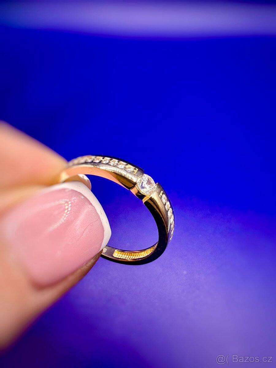zlatý prsten 14 karátů 585/1000 - nový - 2
