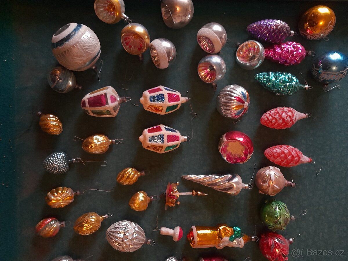 Staré vánoční ozdoby 61 kusů - 2