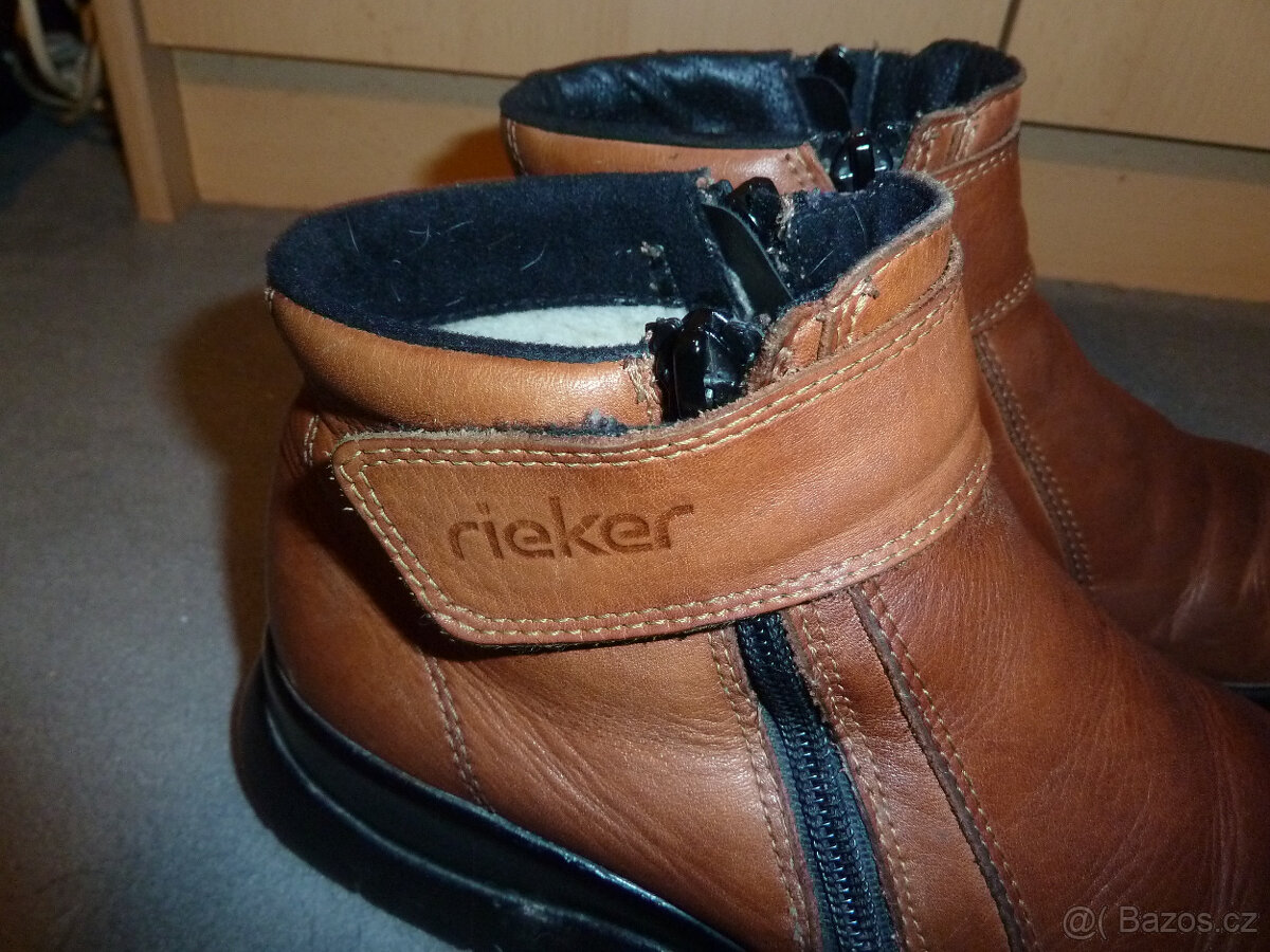 Boty zimní Rieker,kožené - 2