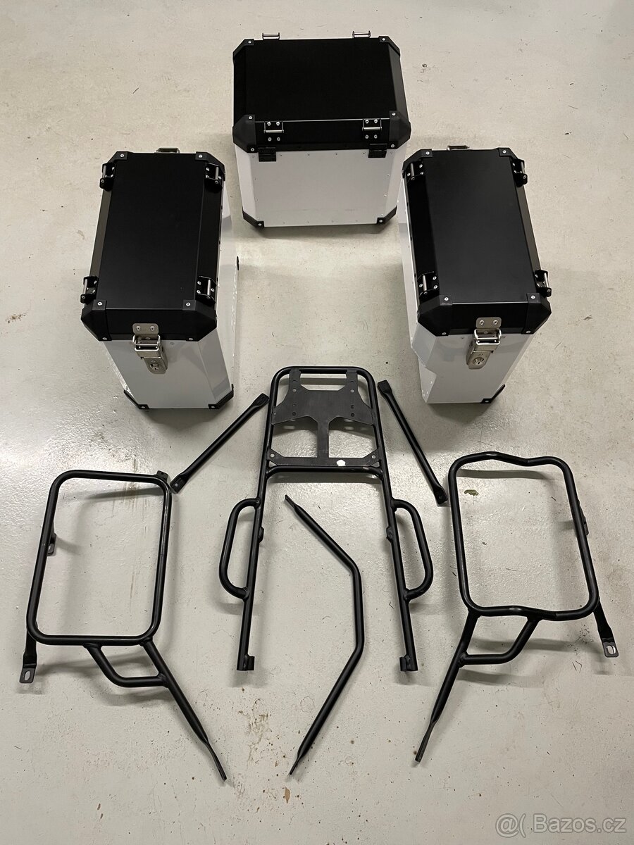 Hliníkové motokufry BIG HUSKY nové + nosič na TENERE 700 - 2