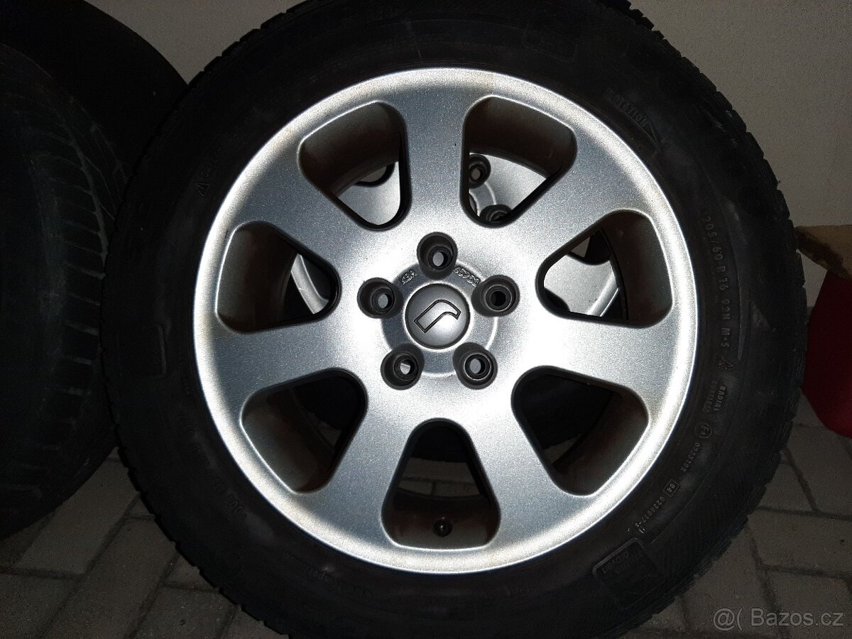 Hliníková kola ROD R16 205/60, 7Jx16H2 + zimní pneu - 2
