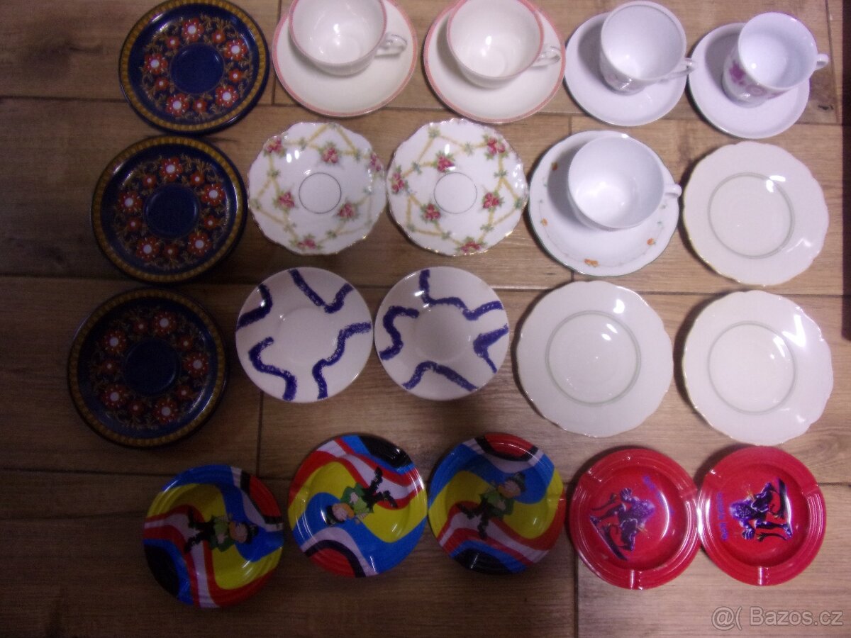 Prodám porcel. talíře,hrnky,skleničky - 2