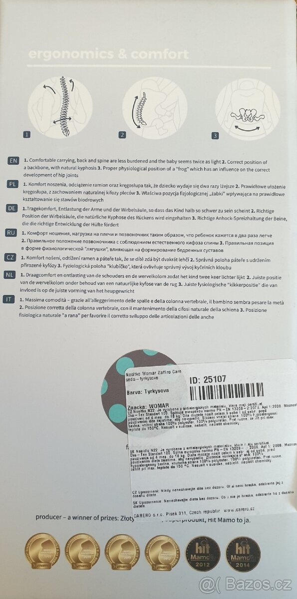 Ergonomické nosítko ZAFIRRO - "NOVÉ" - 2