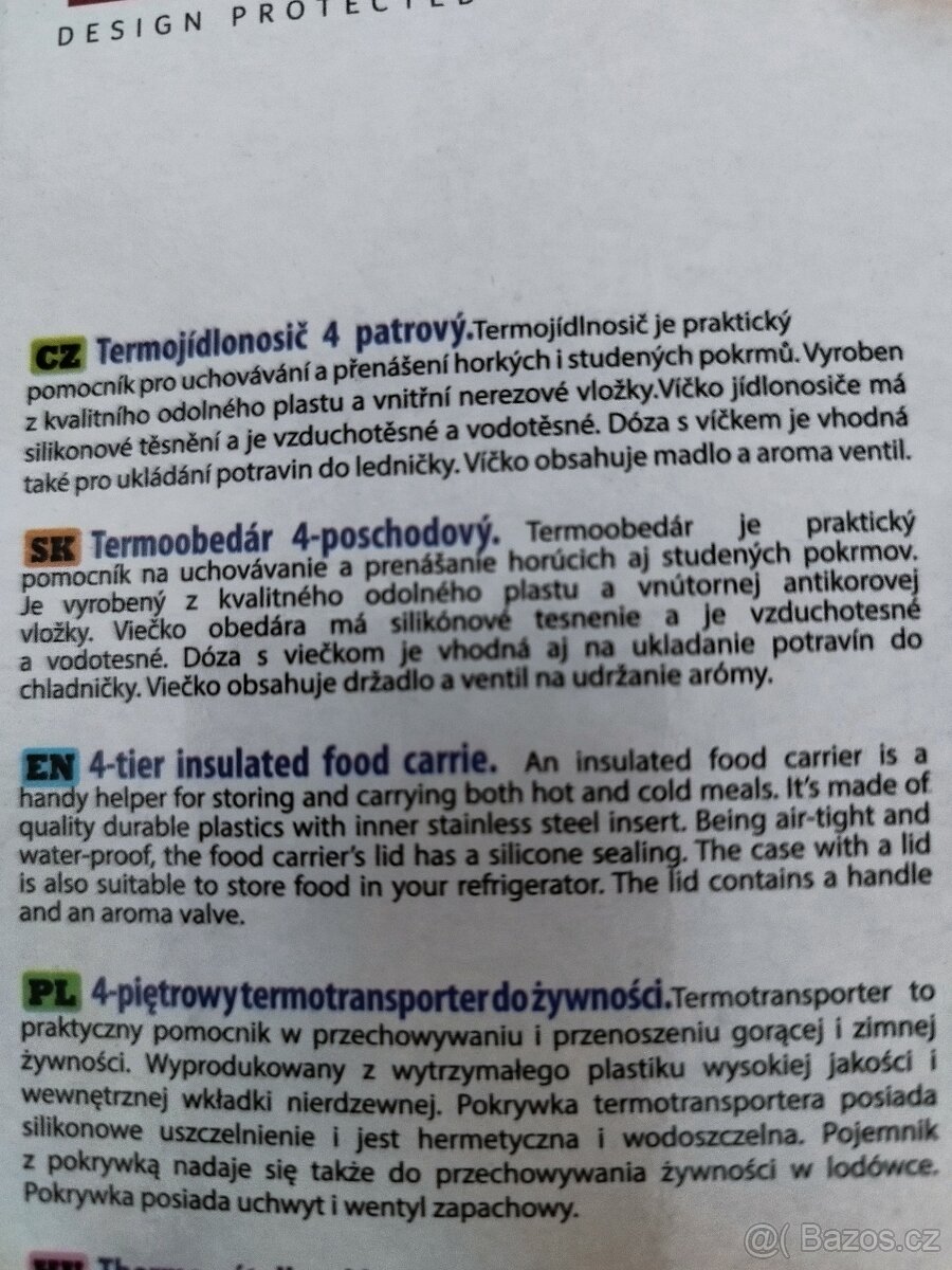 Termo jídlo nosič Lamart . Nový - 2