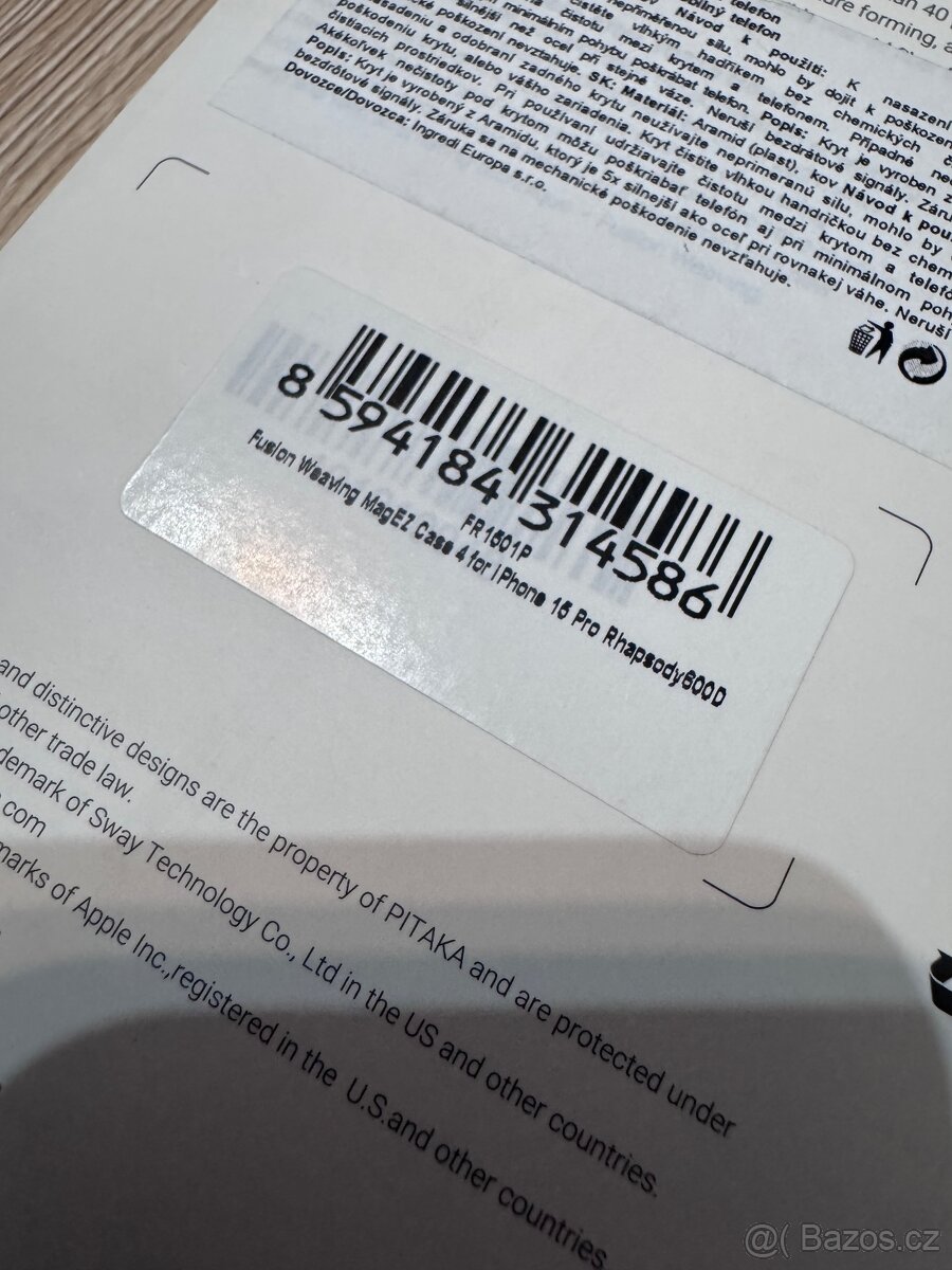 PITAKA kryt iPhone 15 Pro nový - 2