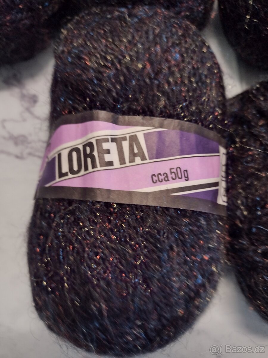 ČERNÁ PLETACÍ PŘÍZE LORETA - 2