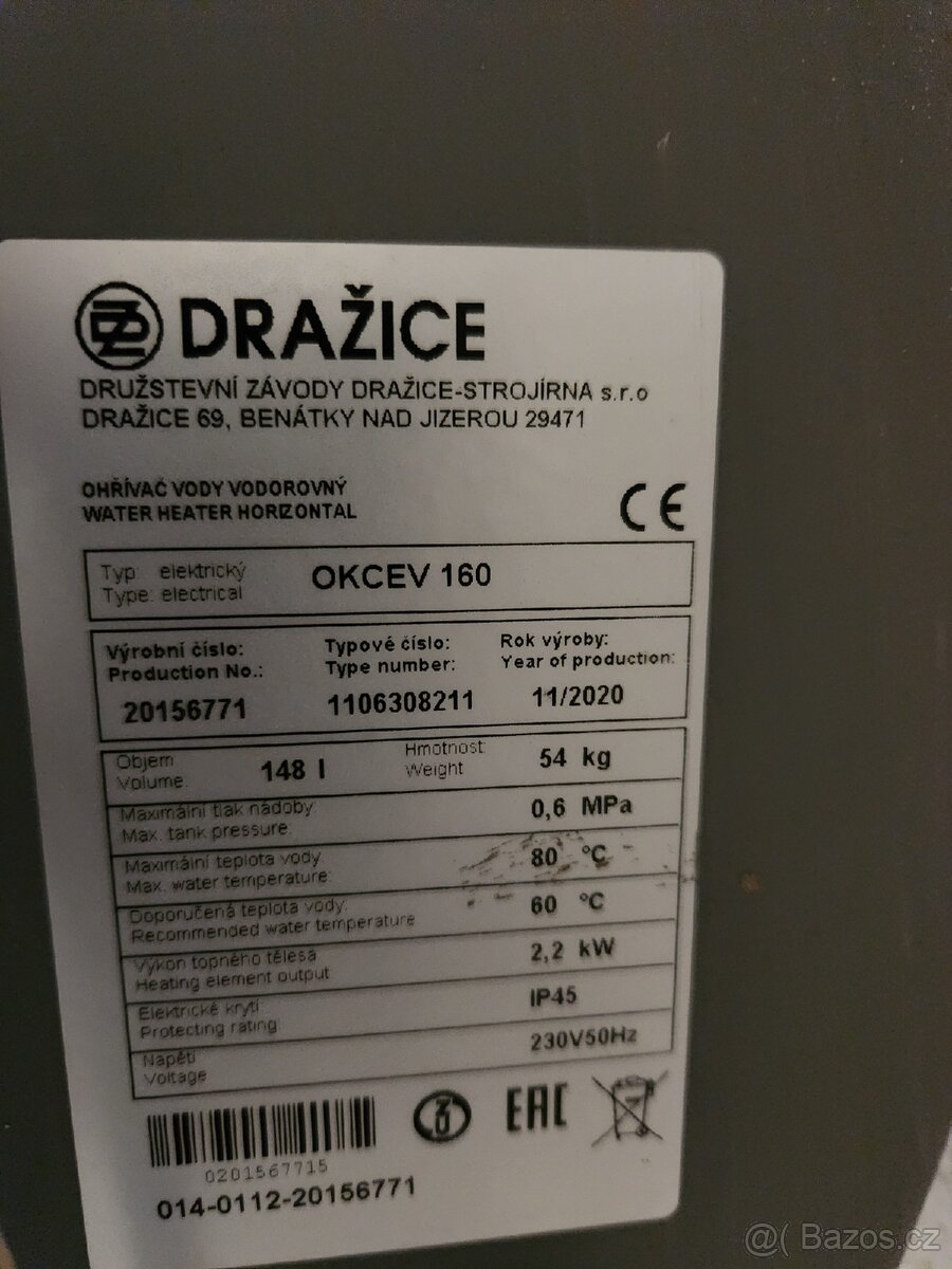 Bojler Dražice OKCEV 160 - 2