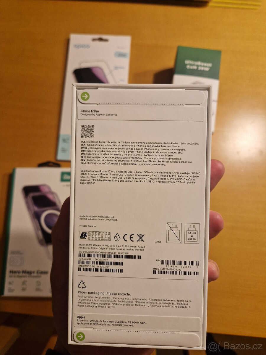 Prodám iPhone 17 Pro 512GB a příslušenství - 2