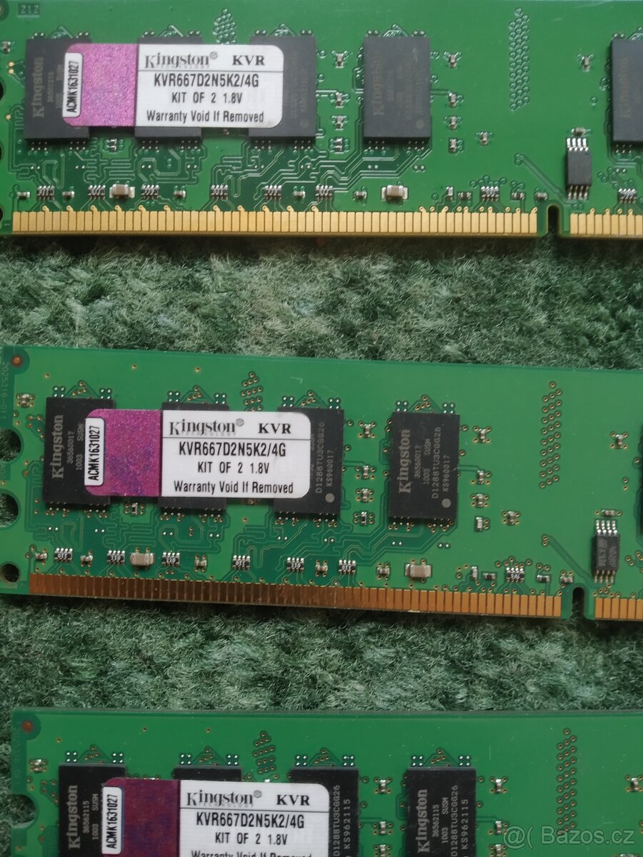 Prodám paměti Kingston RAM DDR2 do PC - 2