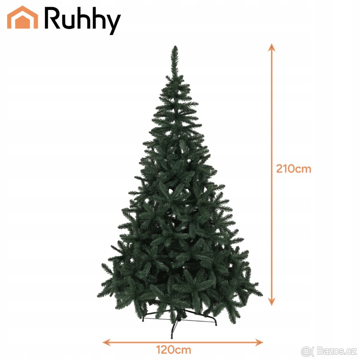 Umělý vánoční stromeček 210 cm, průměr 120 cm - 2