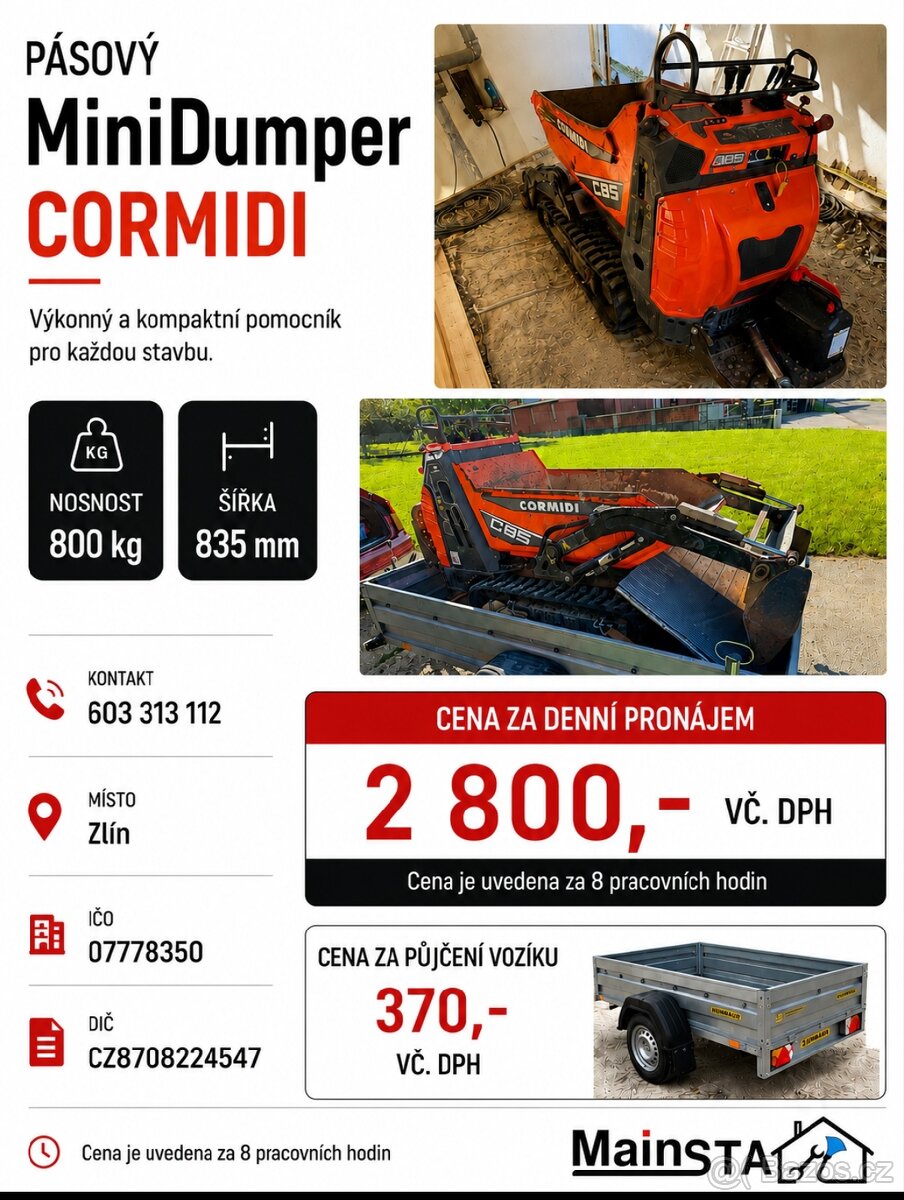 Pásový dumper Cormidi - 2