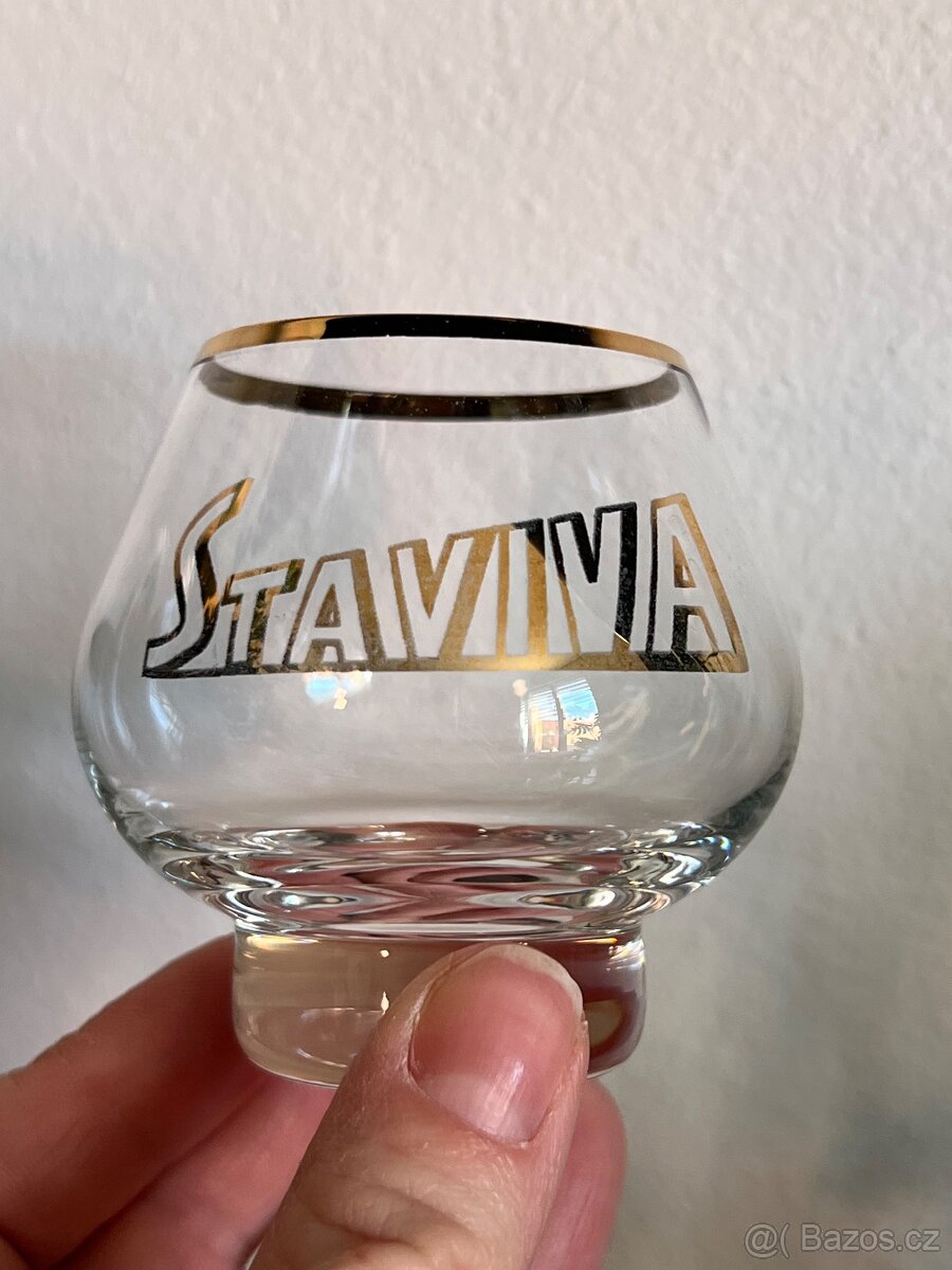 Sada skleniček na likér, retro vintage Staviva - 2