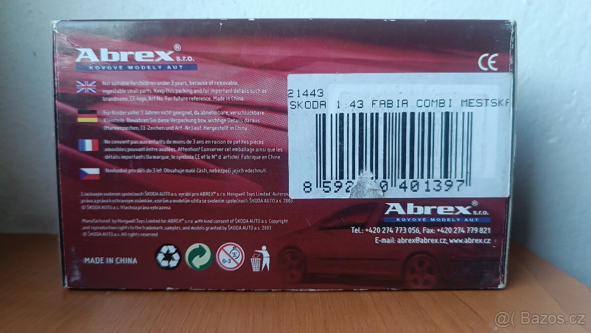 Škoda Fabia I Combi MP Praha Abrex 1/43 - 2
