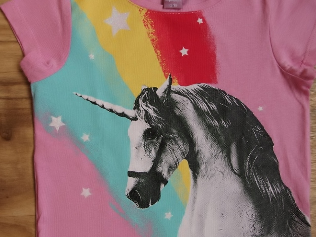 Tričko s jednorožcem a třpytkami zn. Takko 98-104 - NOVÉ - 2