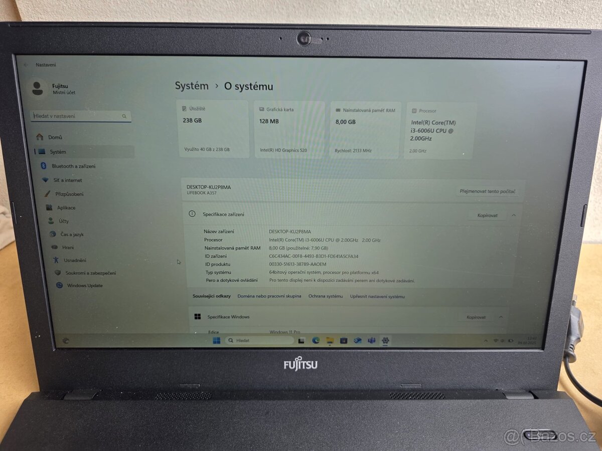 Prodám Fujitsu Lifebook A357 - 2