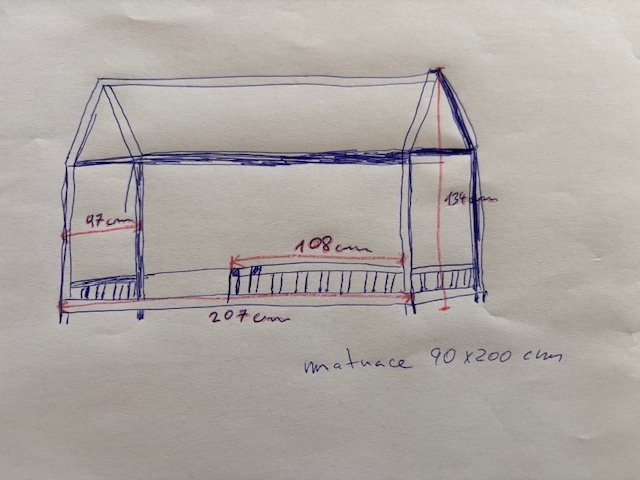 dětská postýlka domeček - 2
