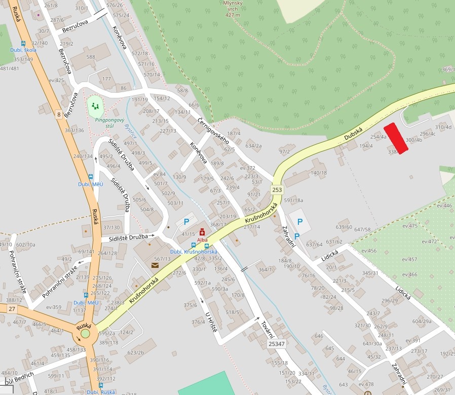 Stavební pozemek s povolením stavby v Dubí u Teplic - 2