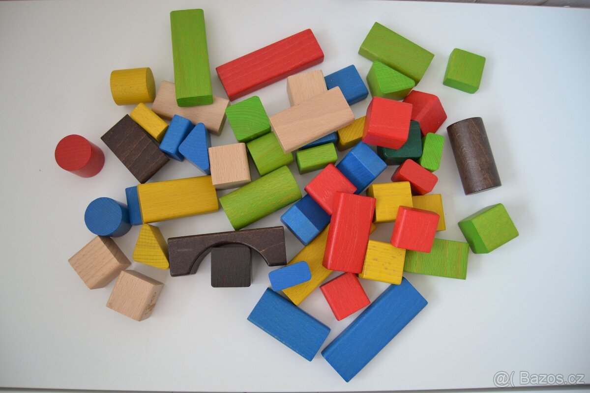 Dřevěné kostky 50 ks - 2