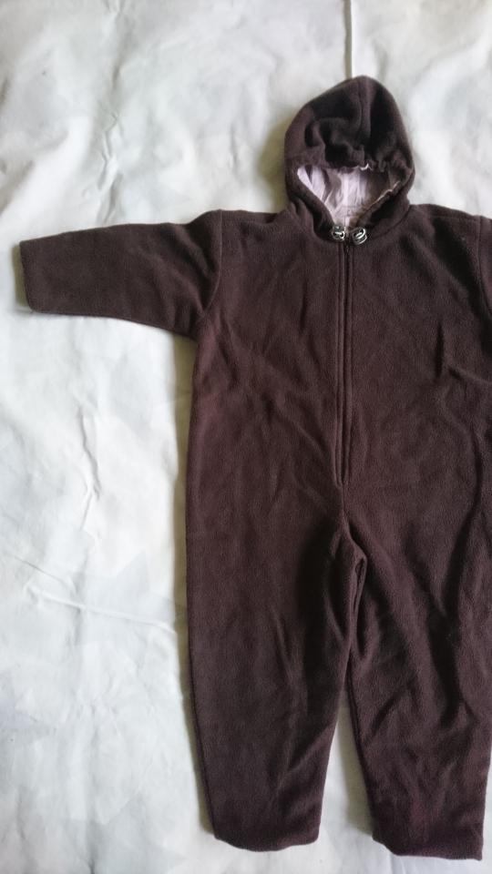 hnědý overal na kostým medvěda - 2