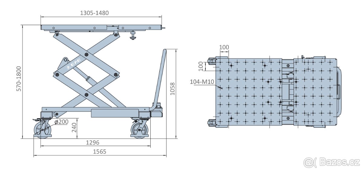 Zvedák baterií pro elektrická auta EE-MS10 SKLADEM - 2