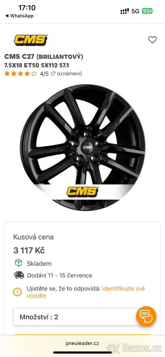 Prodám kompletně kola BMW 245/45r20 - 2