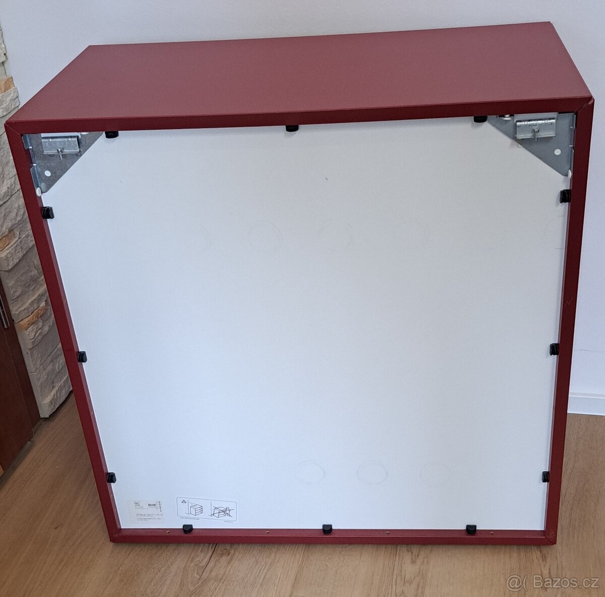 EKET Skříňka se 4 přihrádkami, červená, 70x35x70 cm - 2