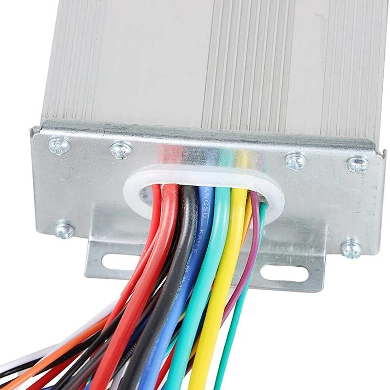 48V-72V 2000W řídící jednotka BLDC 12, konektory popsané - 2