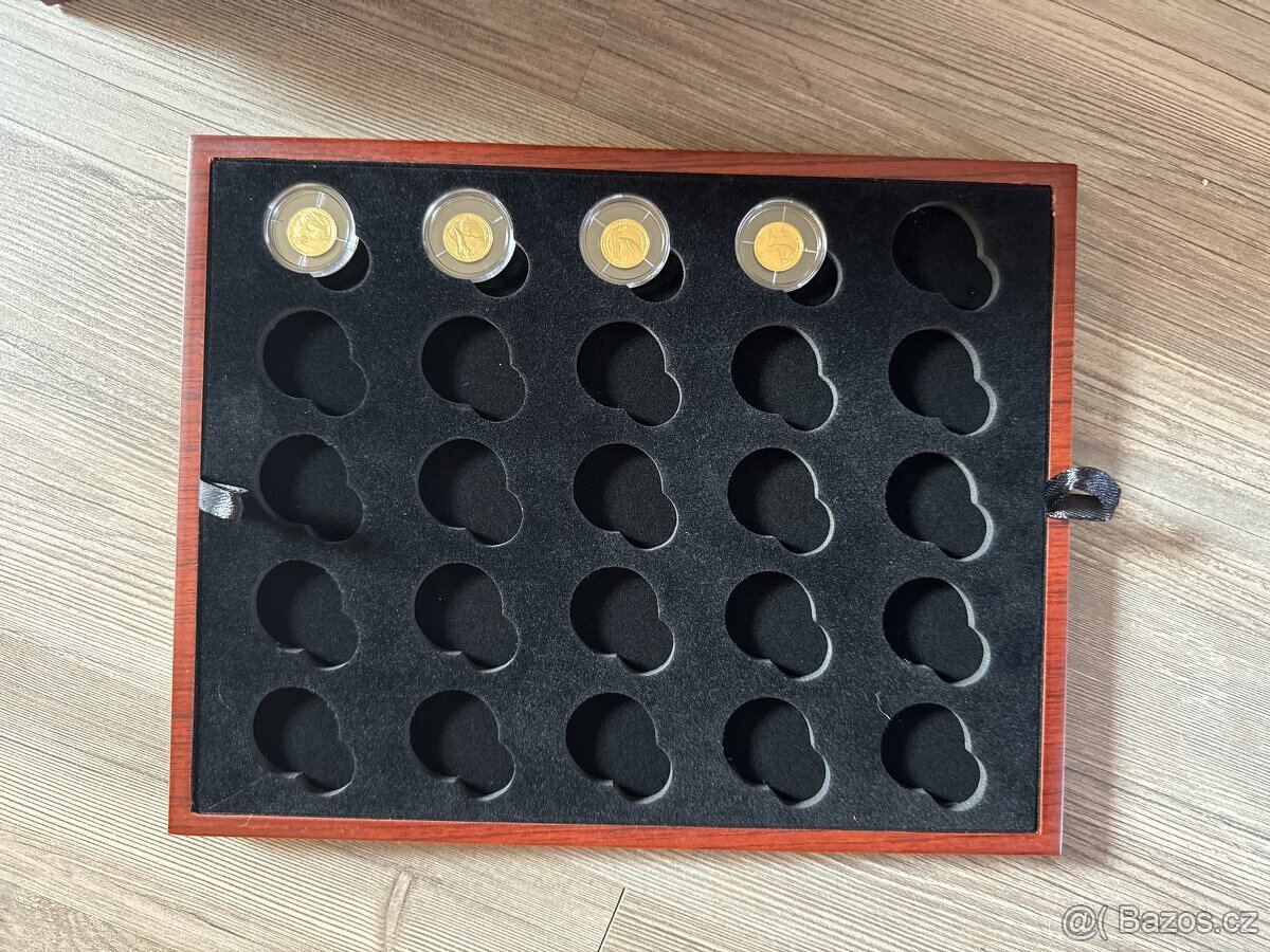 Malé plato pro 1/25oz zlaté mince Český lev 24mm v kapsli - 2