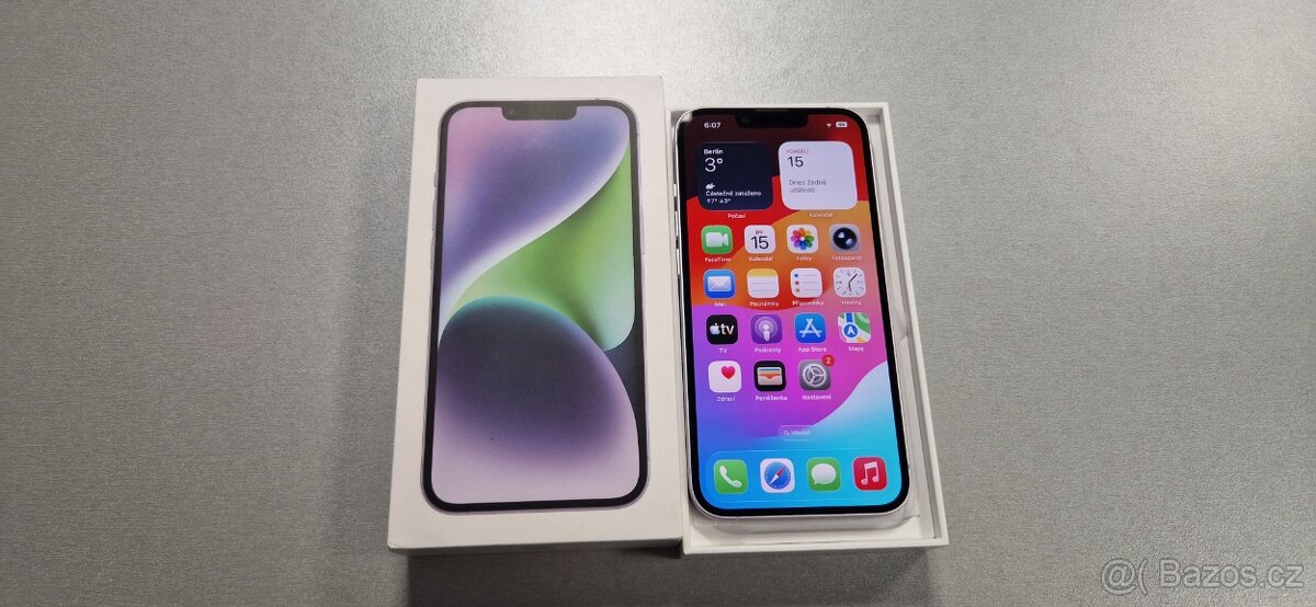 Apple iphone 14 128gb fialový - 2